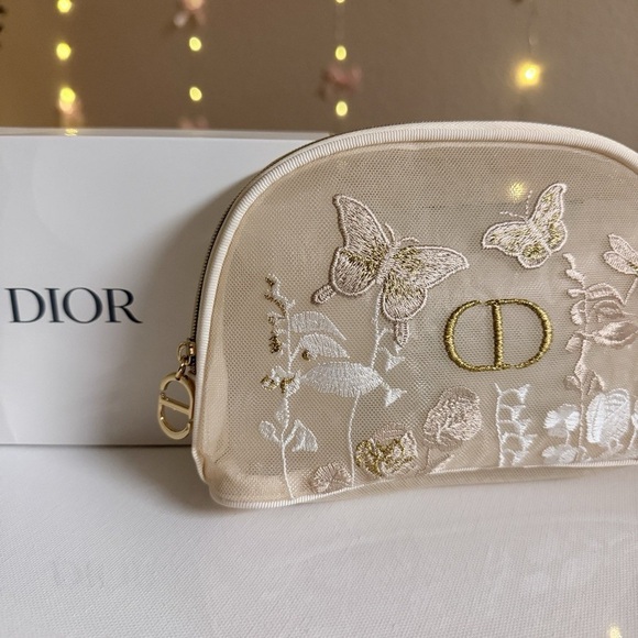 NEW DIOR 2025 Mother's Day Cosmetic Pouch Embroidered Butterflies - Picture 4 of 5